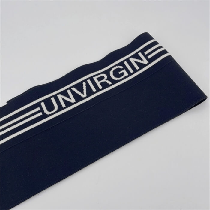 Custom cotton jacquard rib cuff hem